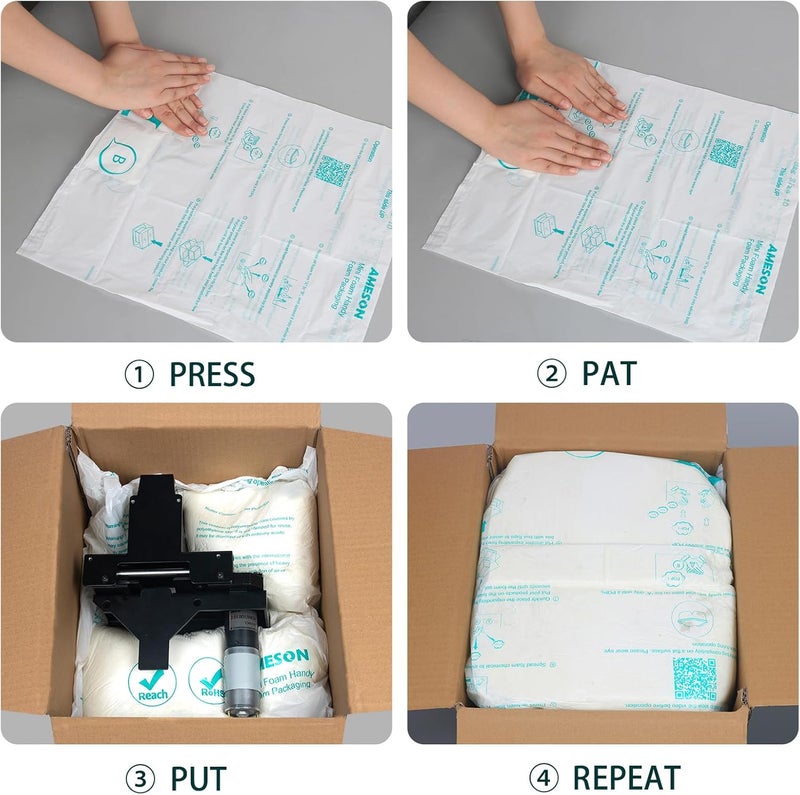 PAPEREZ Expanding Foam Bag Quick 18"x22" for Shipping 2 Pack Faster Foaming Better Shaping Handy Foam Room Temperature Packaging Bag #40 (2 PACK) - Image 4